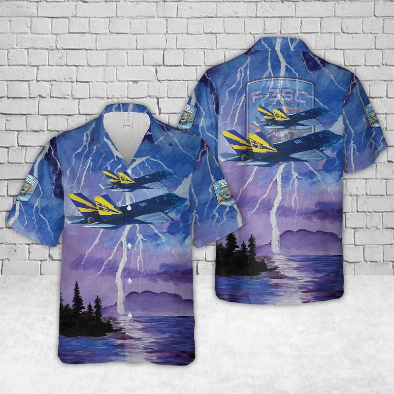 MSFS F35C lightning II Demo Team Hawaiian Shirt