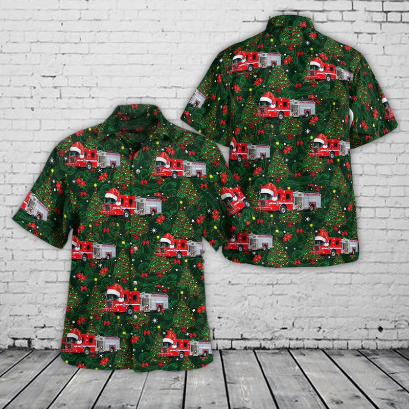 Fort Lauderdale, Florida, Fort Lauderdale Fire - Rescue Christmas Hawaiian Shirt