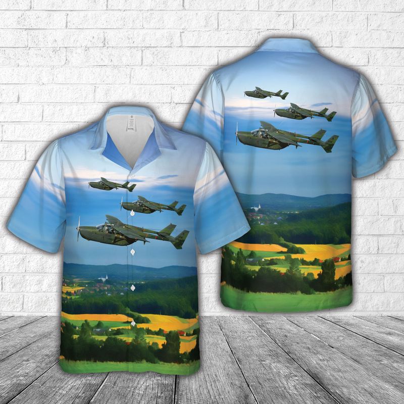 US Air Force O-2A aircraft Hawaiian Shirt