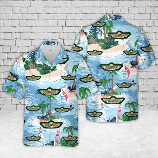 Parachute Wings Qualification Special Boat Service (SBS) Royal Marines (RM) Badge Hawaiian Shirt