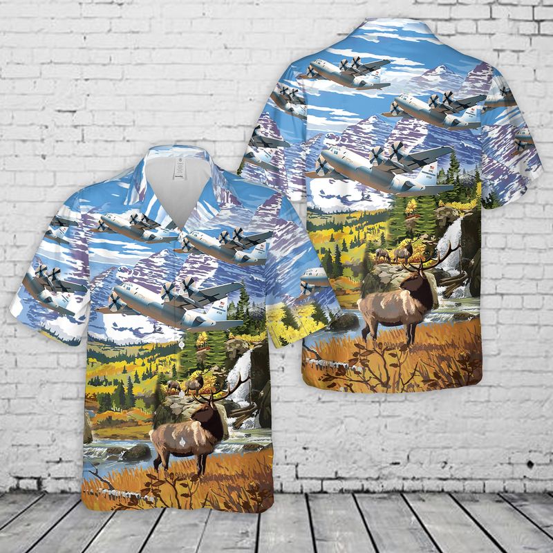 USAF Lockheed C-130H3 Hercules 52nd Airlift Squadron Colorado Hawaiian Shirt