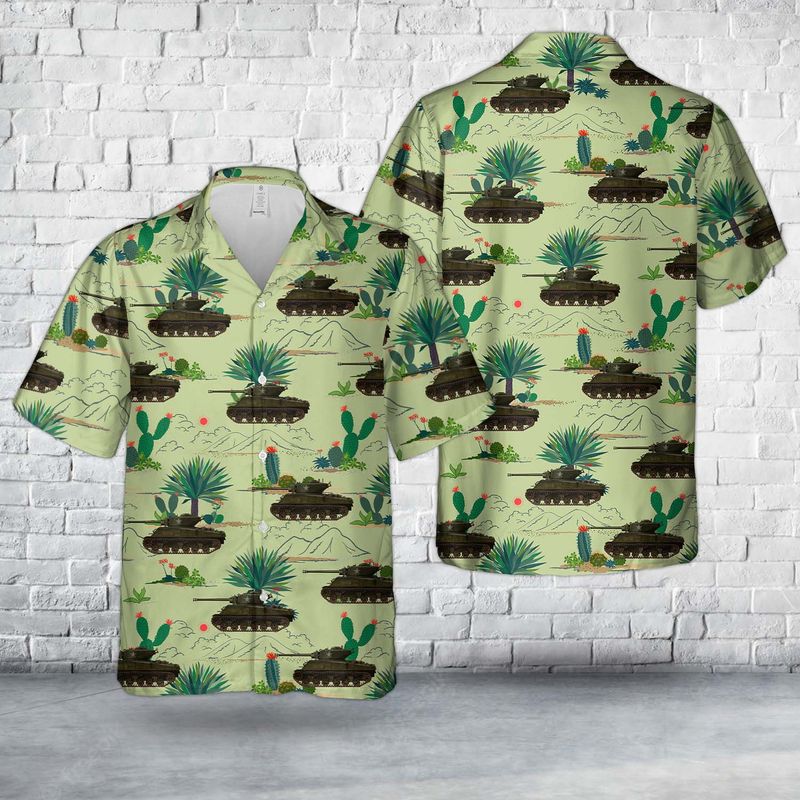 US Army M4A3E2(76) Jumbo from the 37th Tank Battalion, 4th Armored Division Hawaiian Shirt