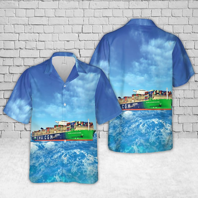 CMA CGM Group CMA CGM Jacques Saade Container Ship Hawaiian Shirt