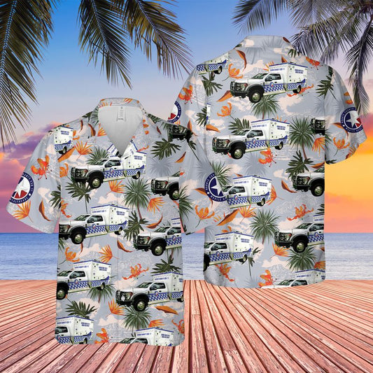 Texas Harris County ESD 11 Mobile Healthcare Hawaiian Shirt
