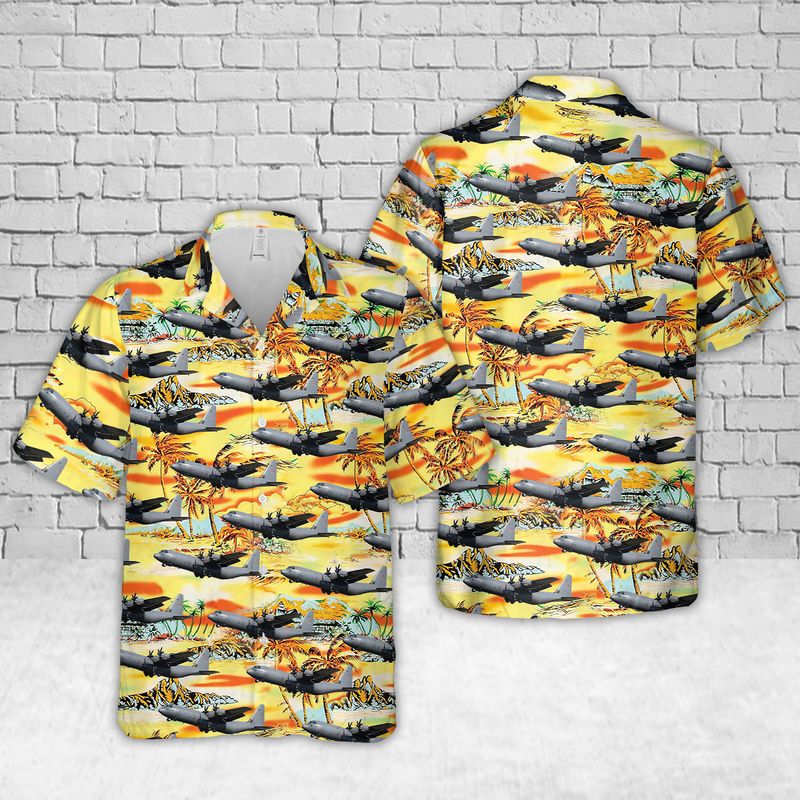 Lockheed Martin C-130J-30 Hercules Royal Danish Air Force Hawaiian Shirt