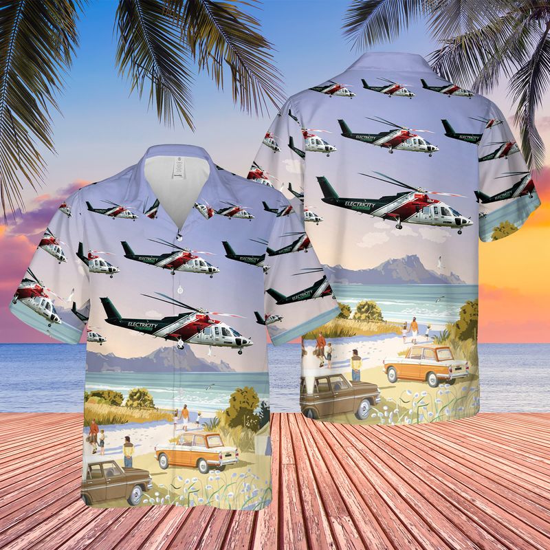 New Zealand Northland Emergency Services Trust Sikorsky S-76 Hawaiian Shirt