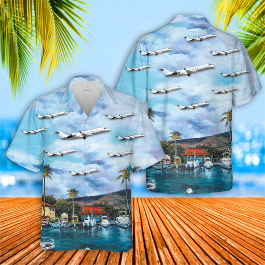 Mesa Airlines Bombardier CRJ-200LR Hawaiian Shirt