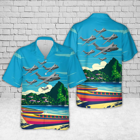 62nd Airlift Wing C-17 Globemaster III Hawaiian Shirt