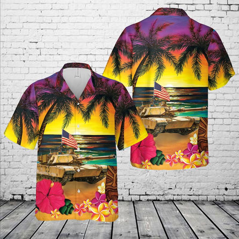 Abrams Battle Tank Hawaiian Shirt