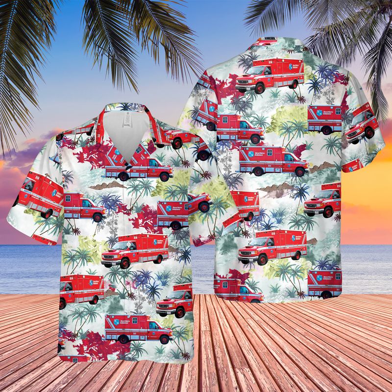 California San Diego County Rural Metro Ambulance Hawaiian Shirt