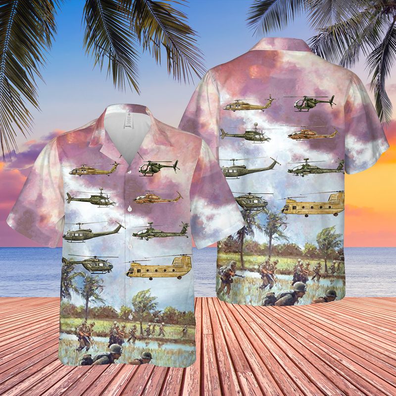 Army Aviation Rotary Aircraft Hawaiian Shirt