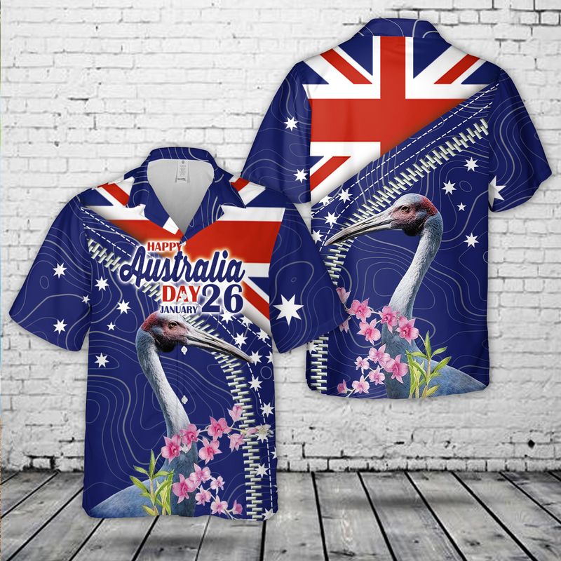 Brolga Happy Australia Day January Hawaiian Shirt