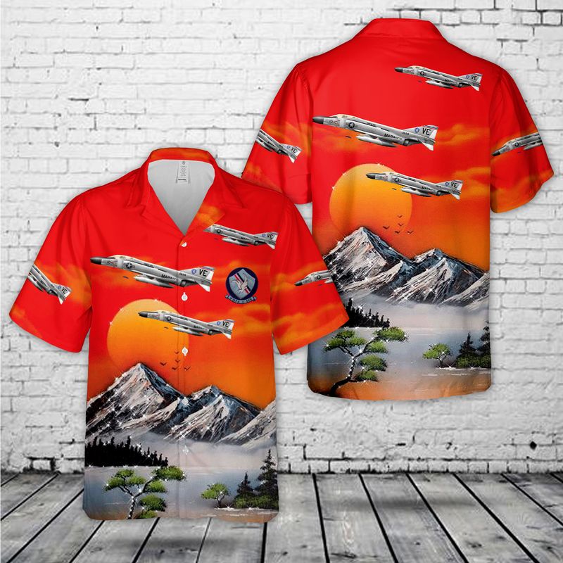 US Marine Corps McDonnell F-4B Phantom II Of VMFA-115 Hawaiian Shirt