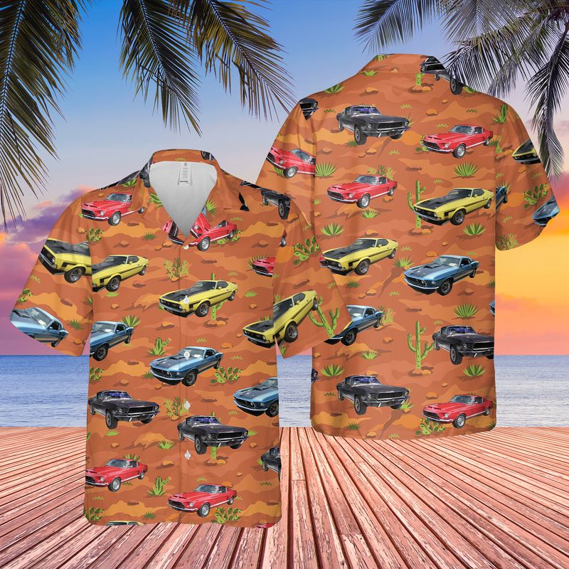 Ford Mustang (first generation) Hawaiian Shirt