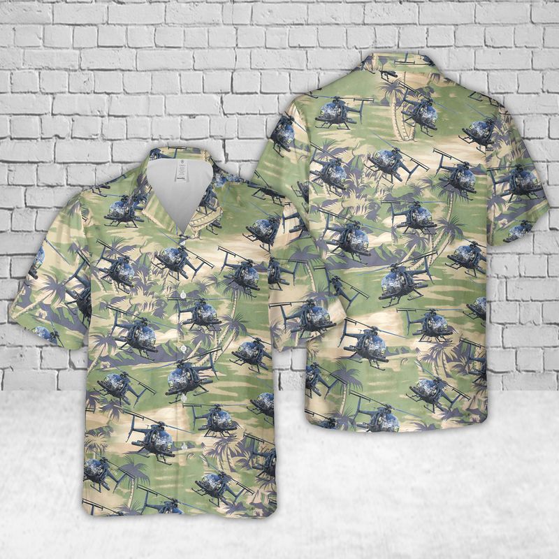 US Army MD Helicopters MH-6 Little Bird Hawaiian Shirt