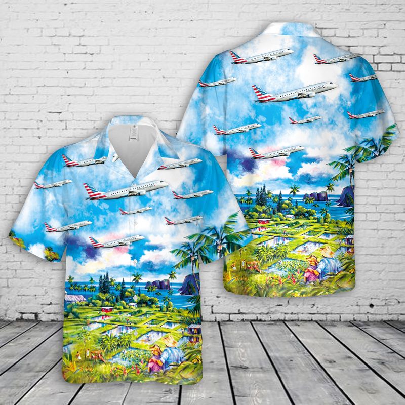 American Eagle (Republic Airways) Embraer 170-200LR Hawaiian Shirt