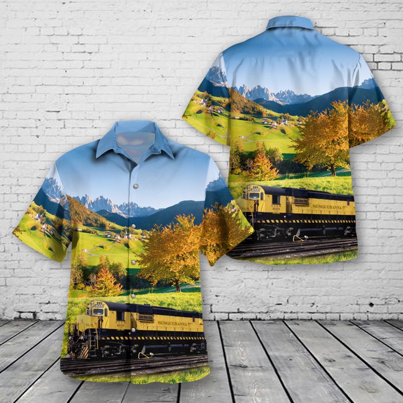 NYS&W Railroad Engine 3000 Hawaiian Shirt