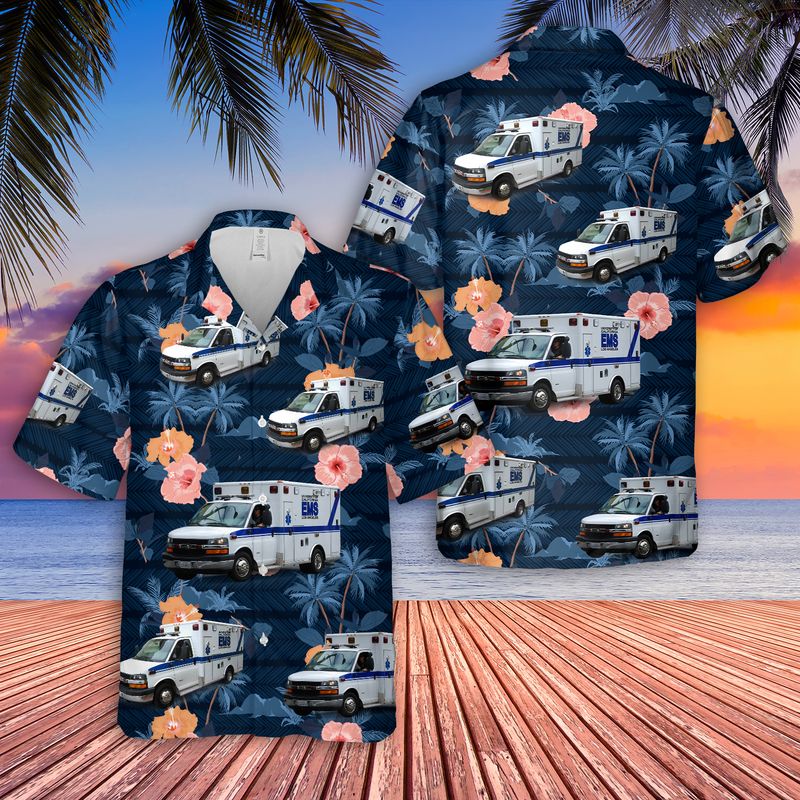 California UCLA Emergency Medical Services (UCLA EMS) Hawaiian Shirt