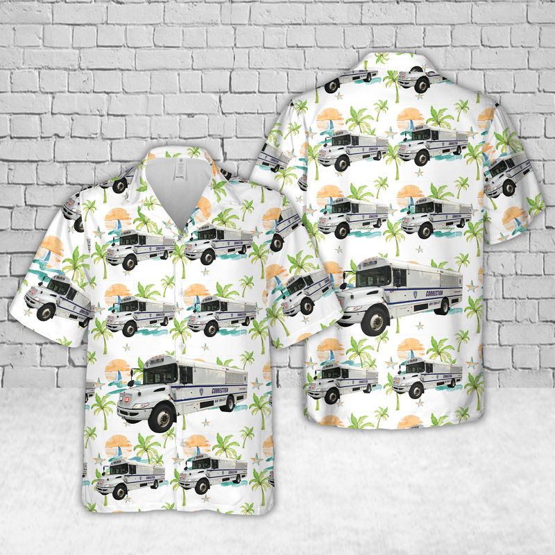 New York City Department of Correction Bus Hawaiian Shirt