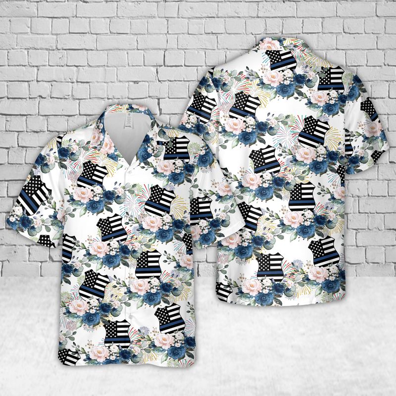 Thin Blue Line Hawaiian Shirt