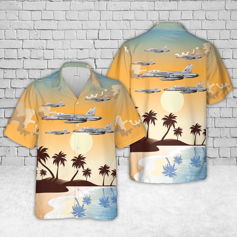 F/A-18C Hornet VFA-146 Blue Diamonds Hawaiian Shirt