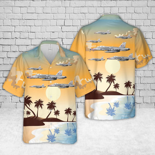 F/A-18C Hornet VFA-146 Blue Diamonds Hawaiian Shirt