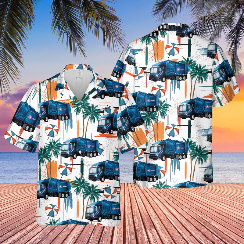 US Republic Services Waste Management Hawaiian Shirt