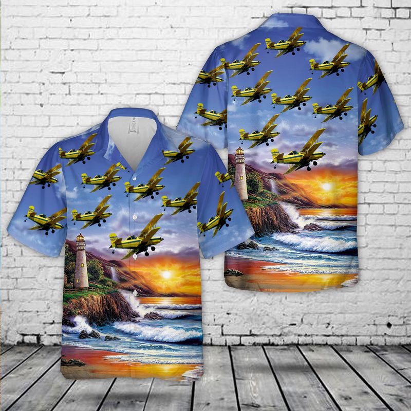 Grumman G-164 B Ag Cat Hawaiian Shirt