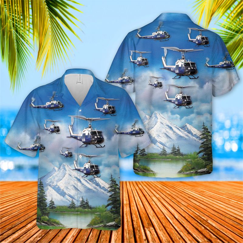 Royal Australian Navy 723 Squadron Bell UH-1B Iroquois Hawaiian Shirt