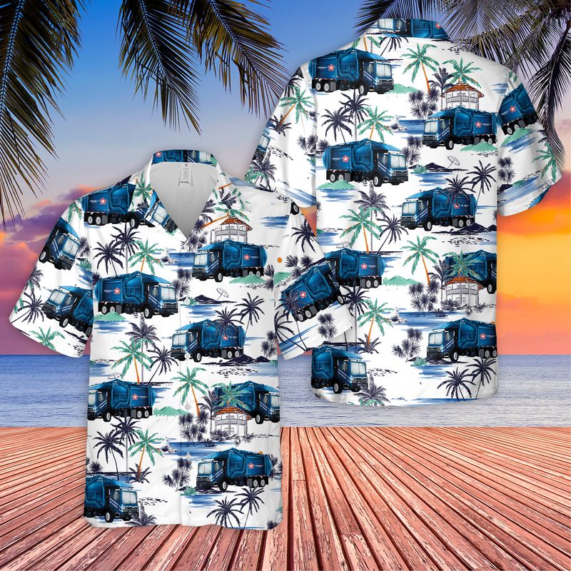 US Republic Services Waste Management Hawaiian Shirt