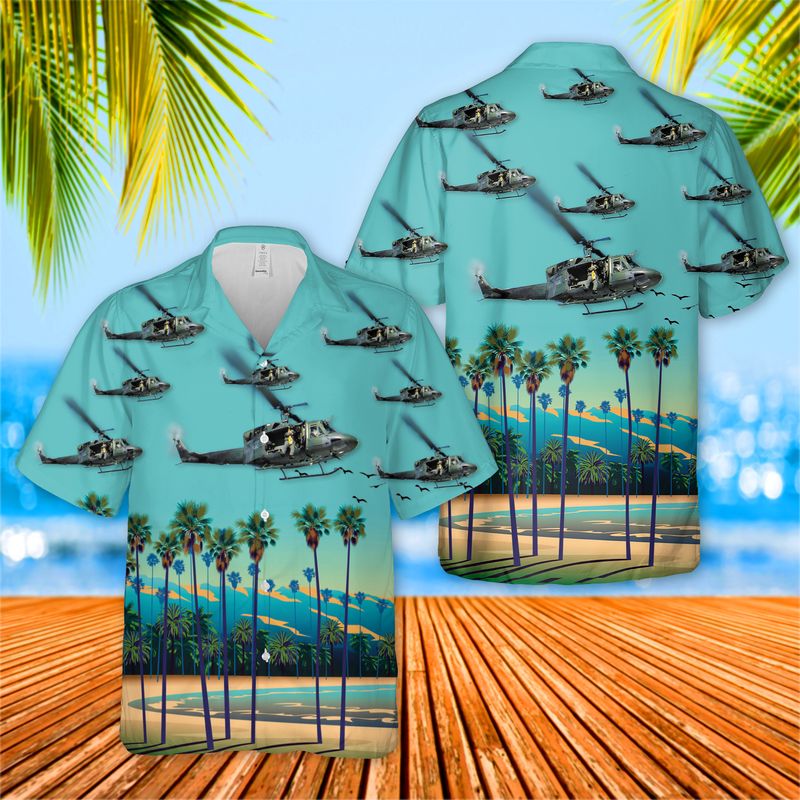 USAF 76th Helicopter Squadron UH-1N Huey Hawaiian Shirt