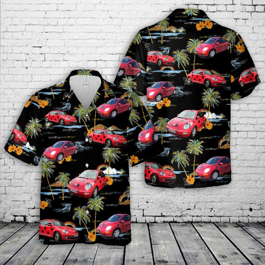 VW Beetle Ladybird Hawaiian Shirt