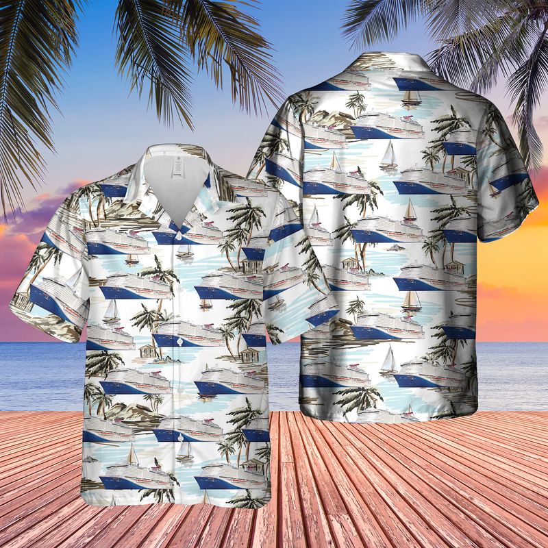 US Cruise Ship Mardi Gras Hawaiian Shirt