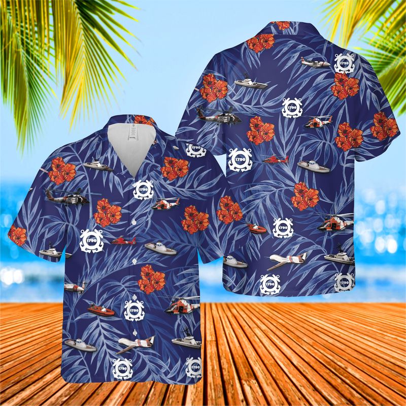 US Coast Guard Birthday Hawaiian Shirt