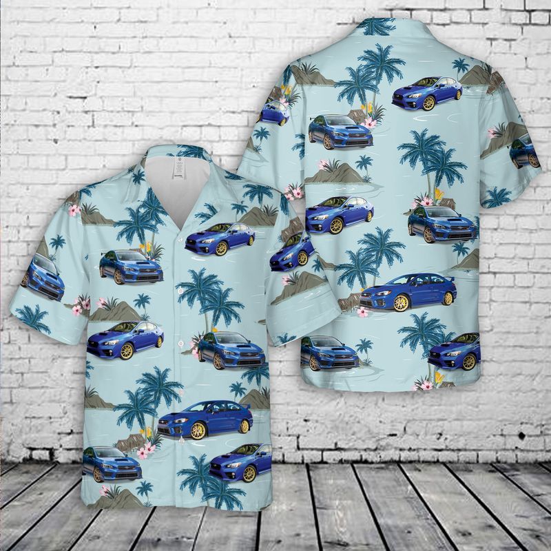 Subaru Impreza Wrx Sti Blue Hawaiian Shirt