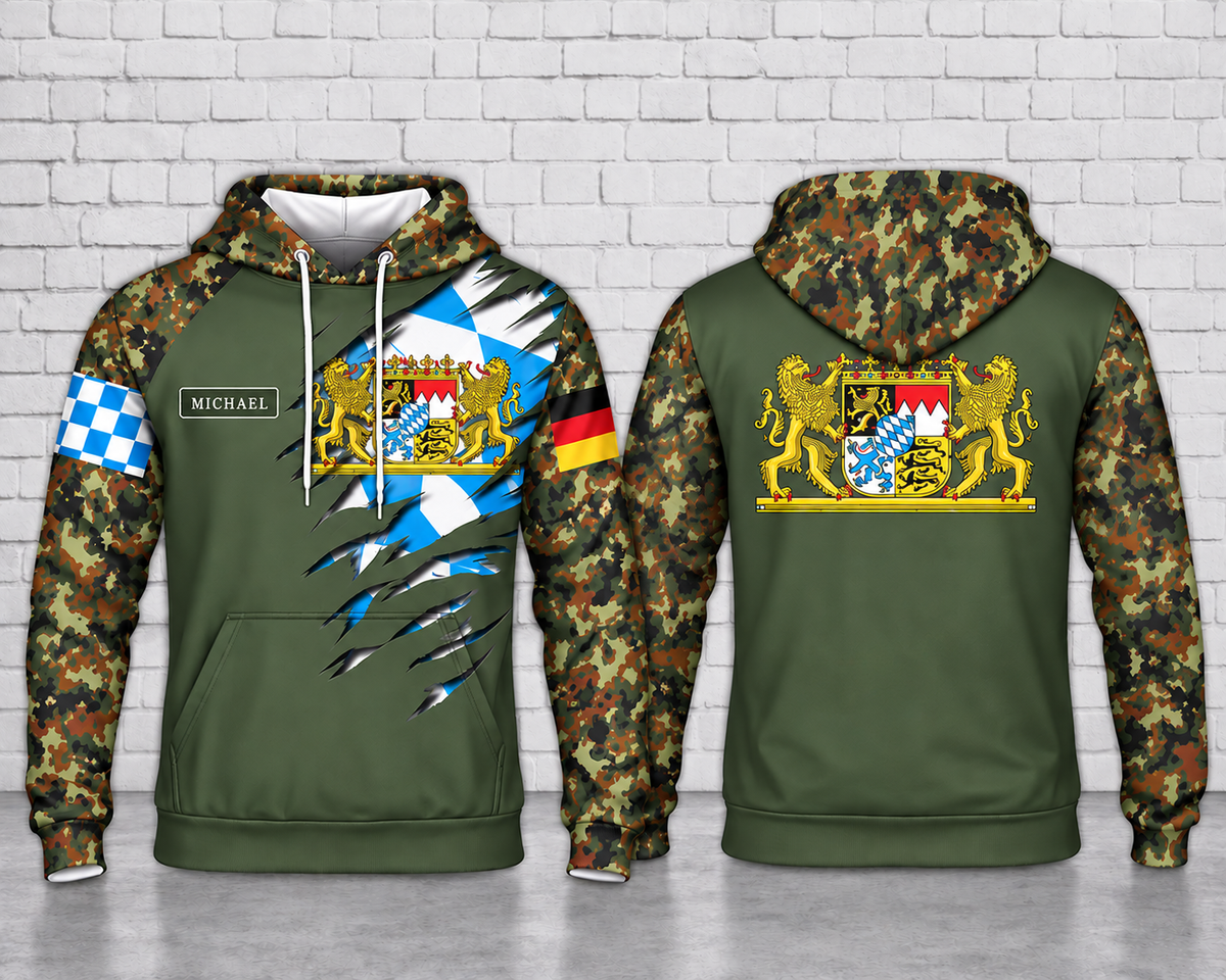 Bavaria German Heritage Personalized 3D Hoodie