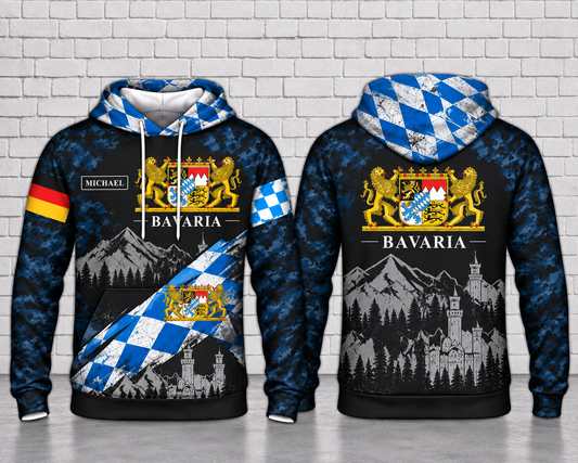 Personalized Bavaria German Heritage 3D Hoodie