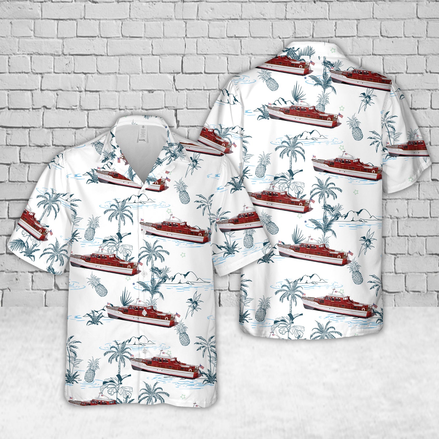 1950s Classic Motor Yacht Hawaiian Shirt