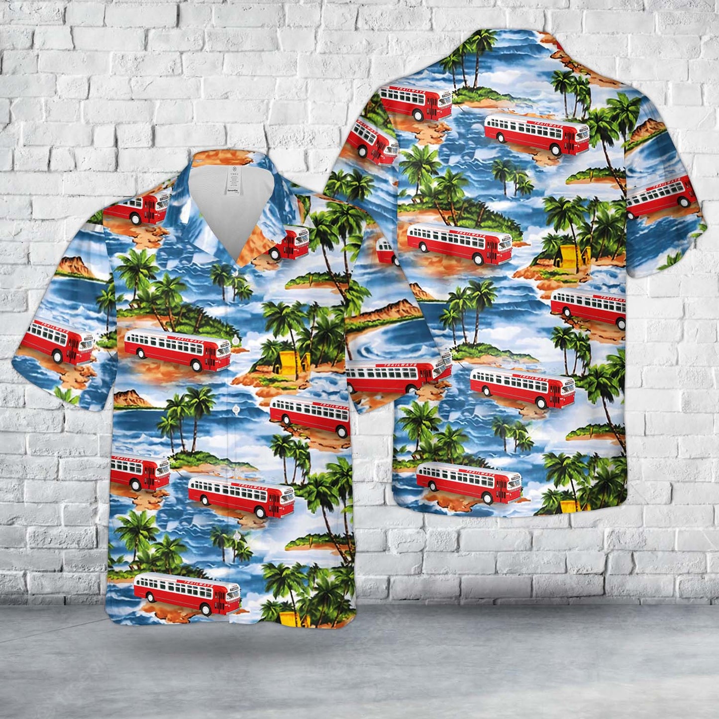 1957 GM TDH-5105 Bus (Southeastern Trailways Lines 1098-1099 series) Hawaiian Shirt