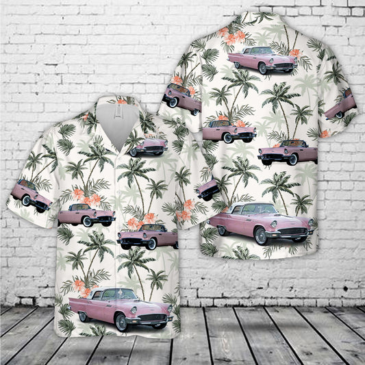 1957 Pink Ford Thunderbird Hawaiian Shirt