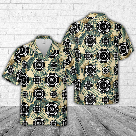 80th Poker Chip Hawaiian Shirt