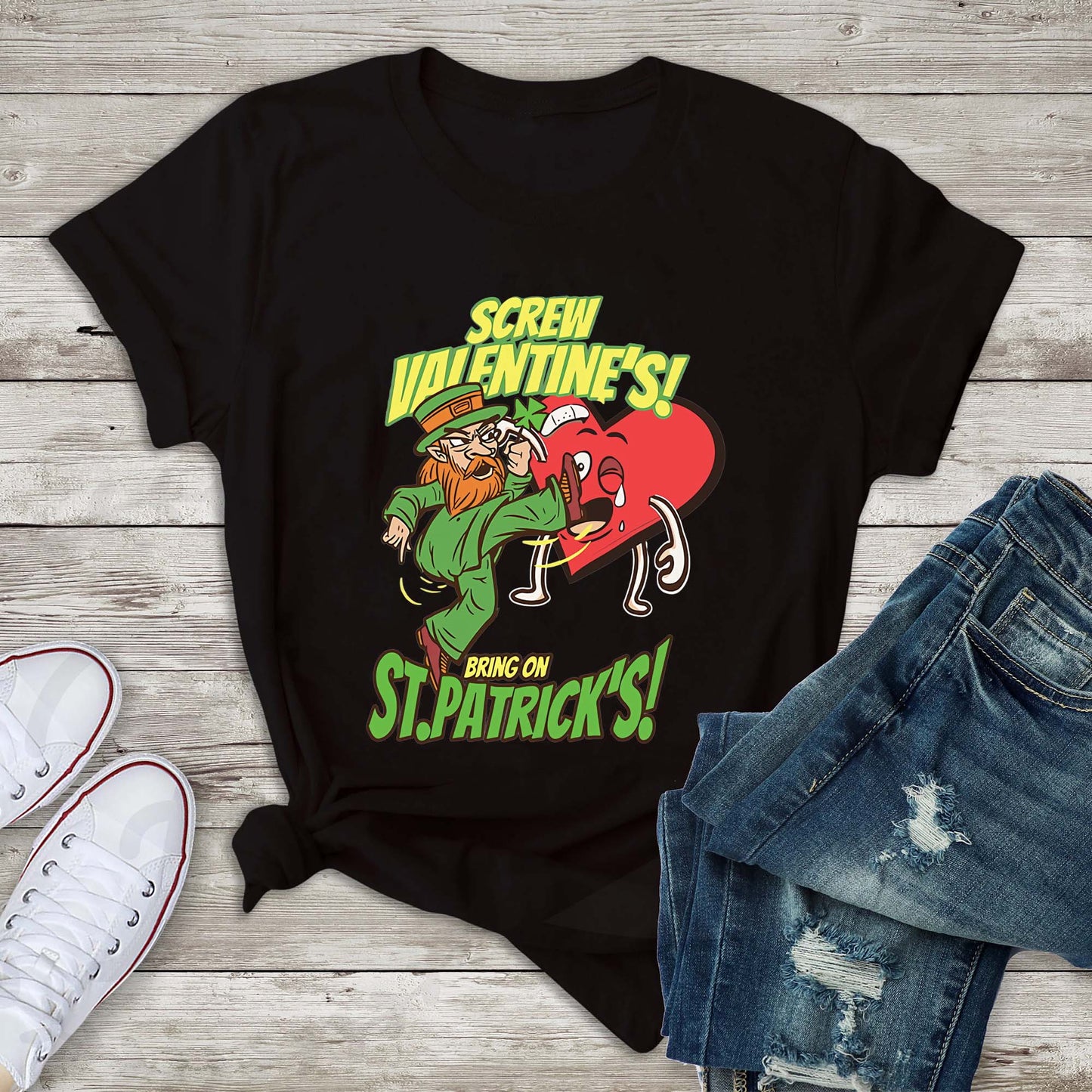 Valentines Bring On St Patricks Day T-Shirt DLHH0402PD09