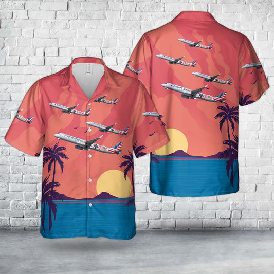Airbus A321 American Airlines "Stand Up To Cancer" Hawaiian Shirt