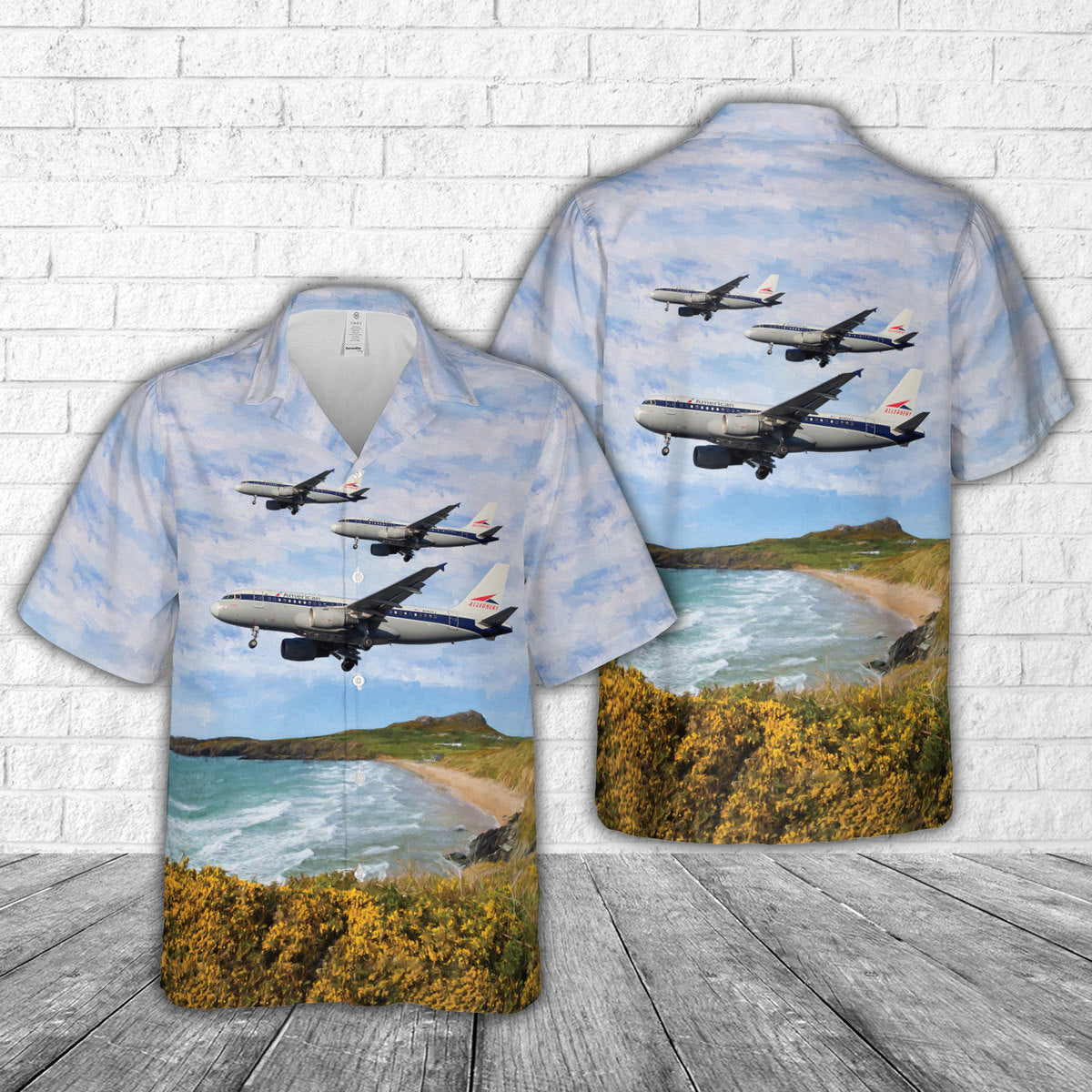 American Airlines Allegheny Heritage Airbus A319-112 N745VJ Hawaiian Shirt
