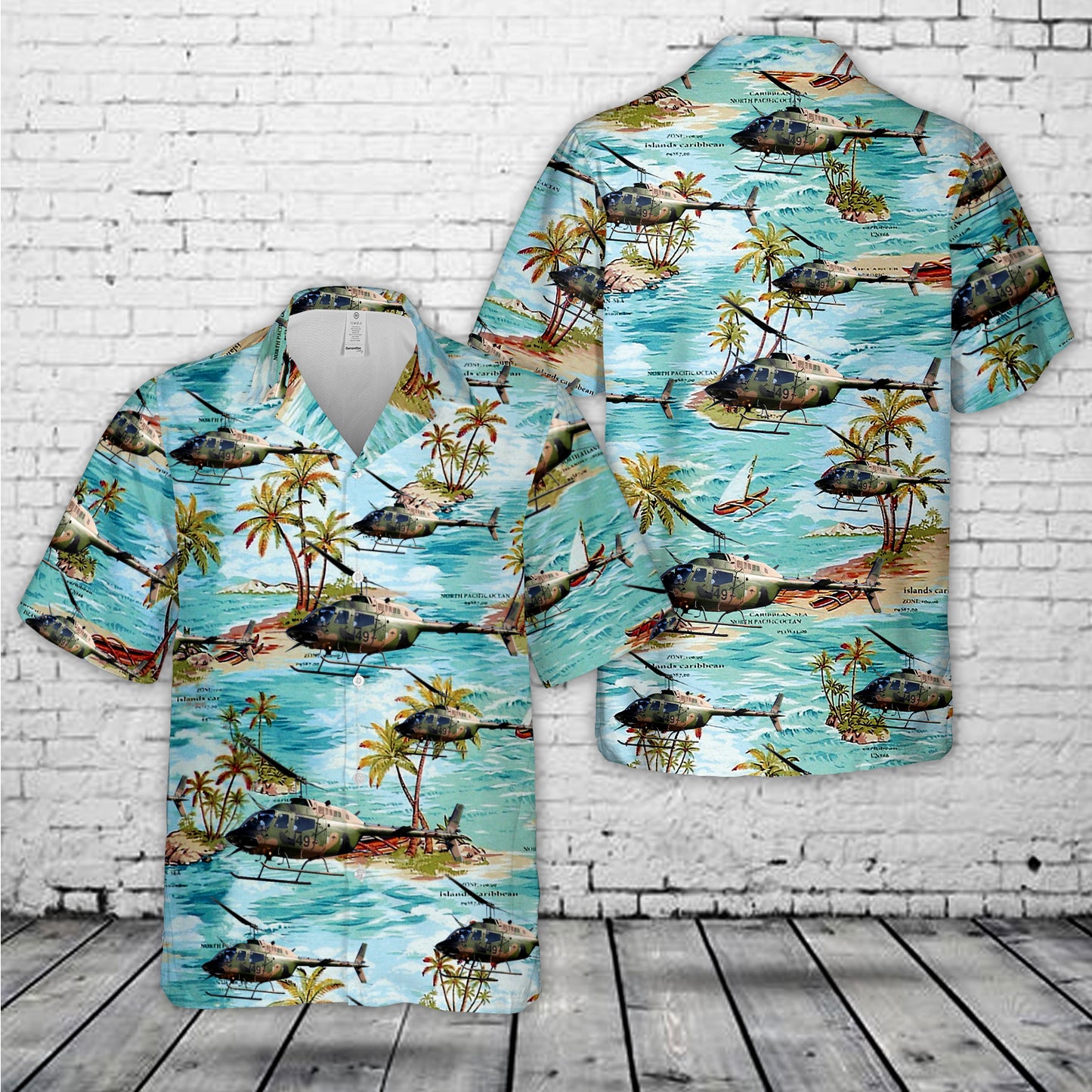 Australian Army Bell OH-58A Kiowa Hawaiian Shirt