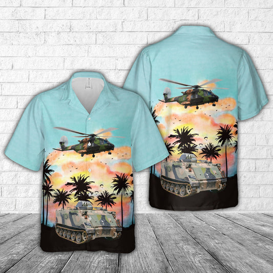 Australian Army M113 Armoured Personnel Carrier & NHI MRH-90 Hawaiian Shirt