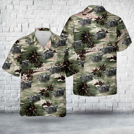 Australian Army Ordnance QF 25-pounder Short In WWII Hawaiian Shirt