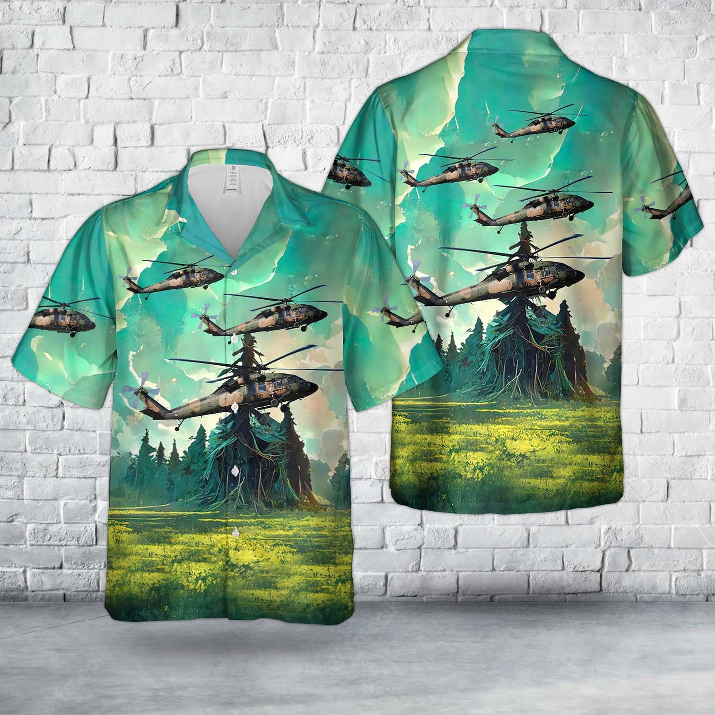 Australian Army Sikorsky S-70A-9 Blackhawk A25-205 "Raptor" Hawaiian Shirt