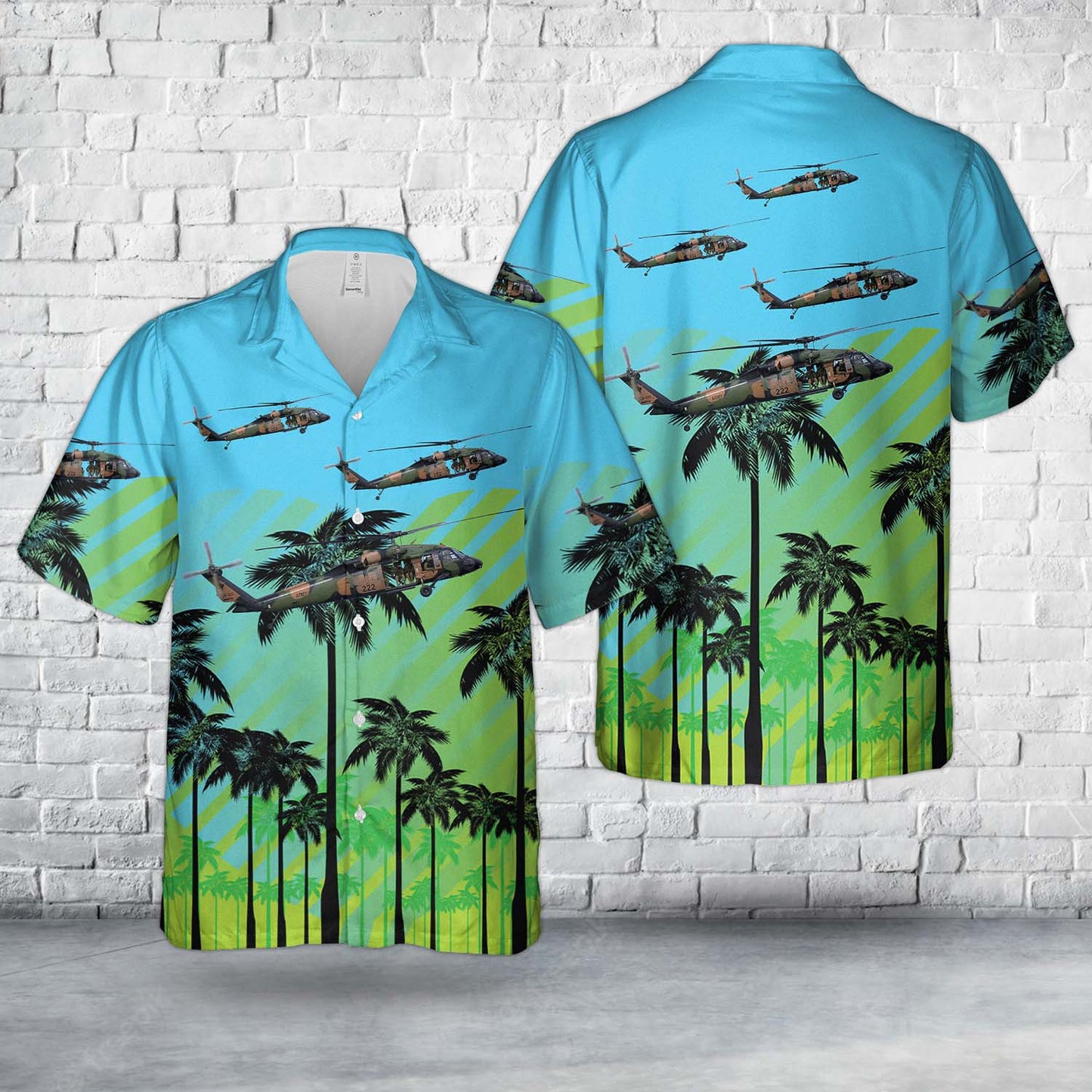 Australian Army Sikorsky S-70A-9 Blackhawk A25-222 "Sabre" Hawaiian Shirt
