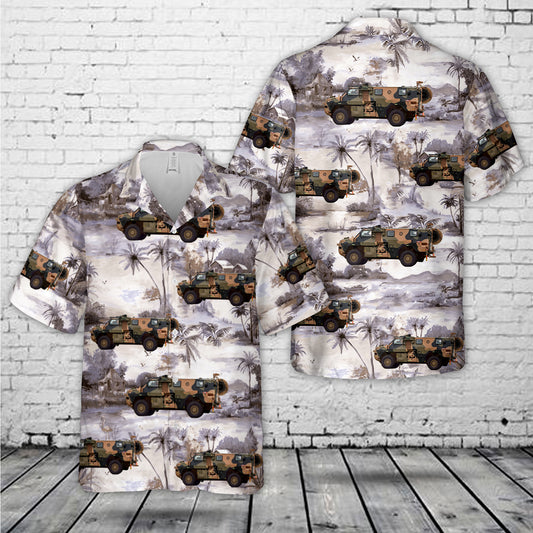 Australian Army soldiers with a Bushmaster armoured Personnel carrier APC Hawaiian Shirt